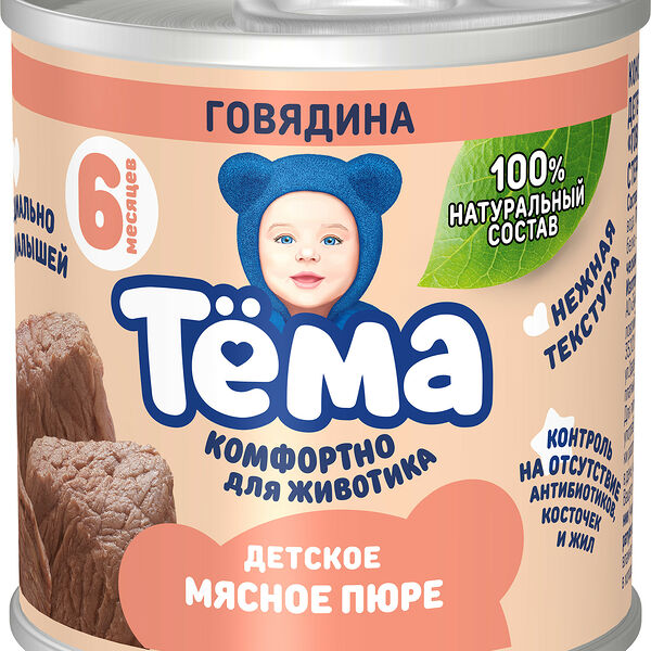 Пюре Тёма говядина с 6 месяцев 90 г