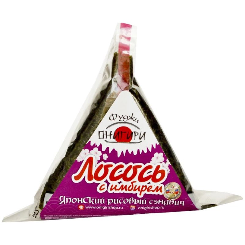 

Онигири Фуджи Лосось с имбирем 120 г