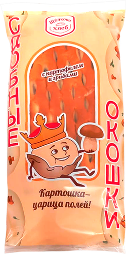

Сдоба Щелковохлеб Сдобные окошки с картофелем и грибами 130 г
