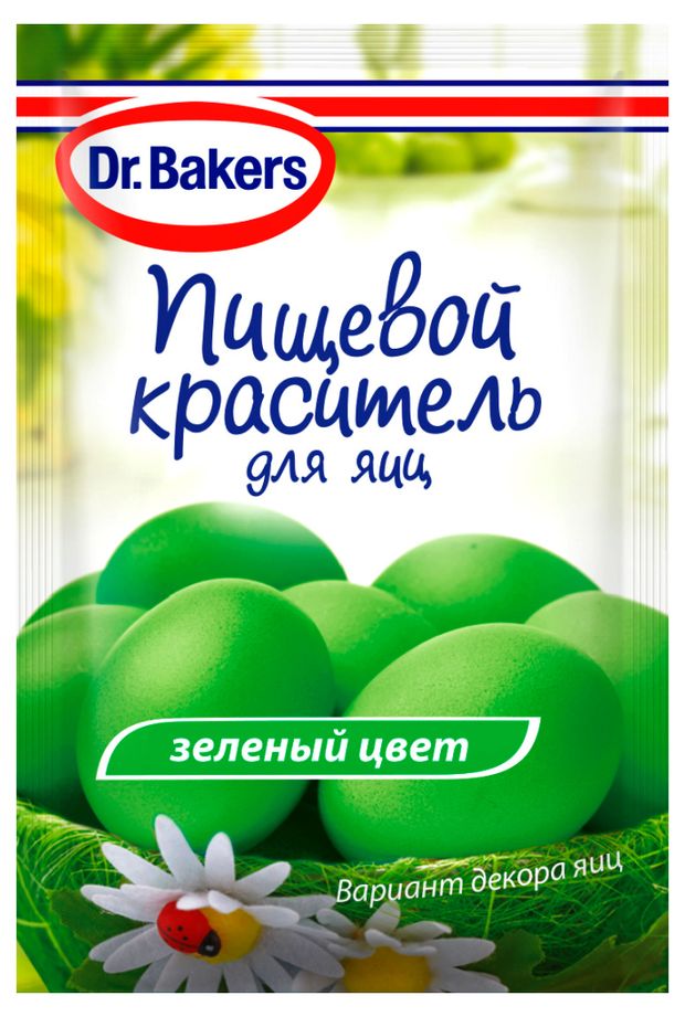 

Пищевой краситель для яиц Dr.Bakers зеленый жидкий 5 г