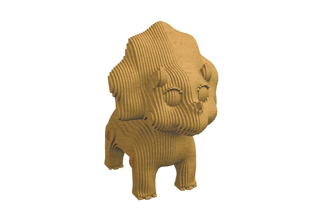 

Конструктор детский Qbrix 3d Трицератопс картонный