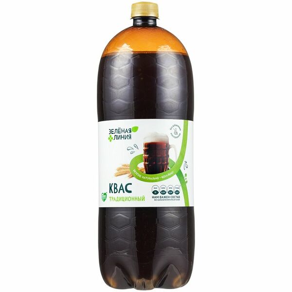 Квас Традиционный Зелёная Линия, 2л