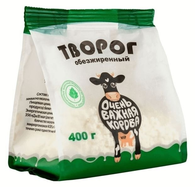 

Творог Очень Важная Корова обезжиренный 400 г