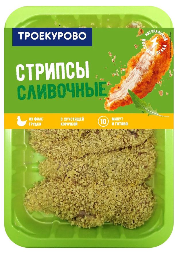 

Стрипсы куриные сливочные Троекурово, 350 г