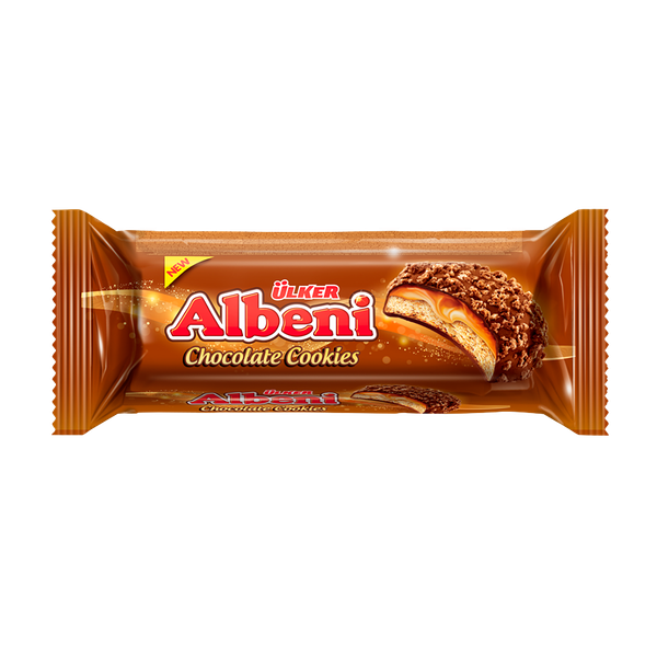 Печенье Ulker Albeni в молочном шоколаде с карамелью и крошками печенья 170 г