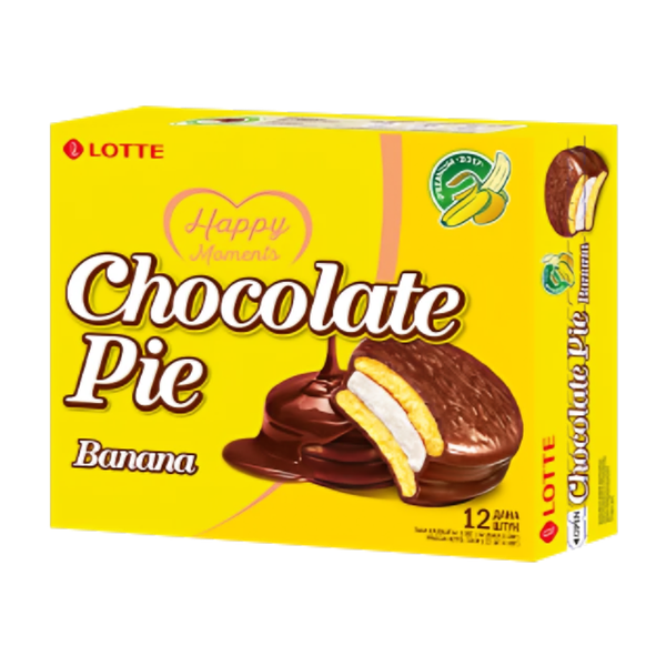 Печенье Lotte Chocolate Pie Banana бисквит с мягкой начинкой 336 г