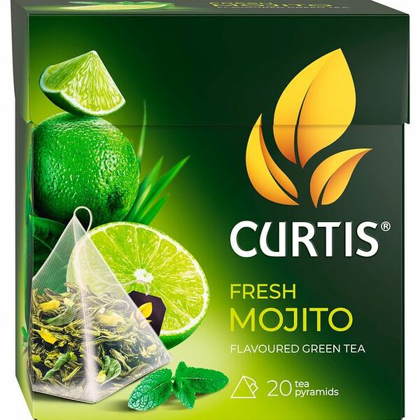 Чай зеленый Curtis Fresh Mojito в пирамидках 20 х 1.7 г
