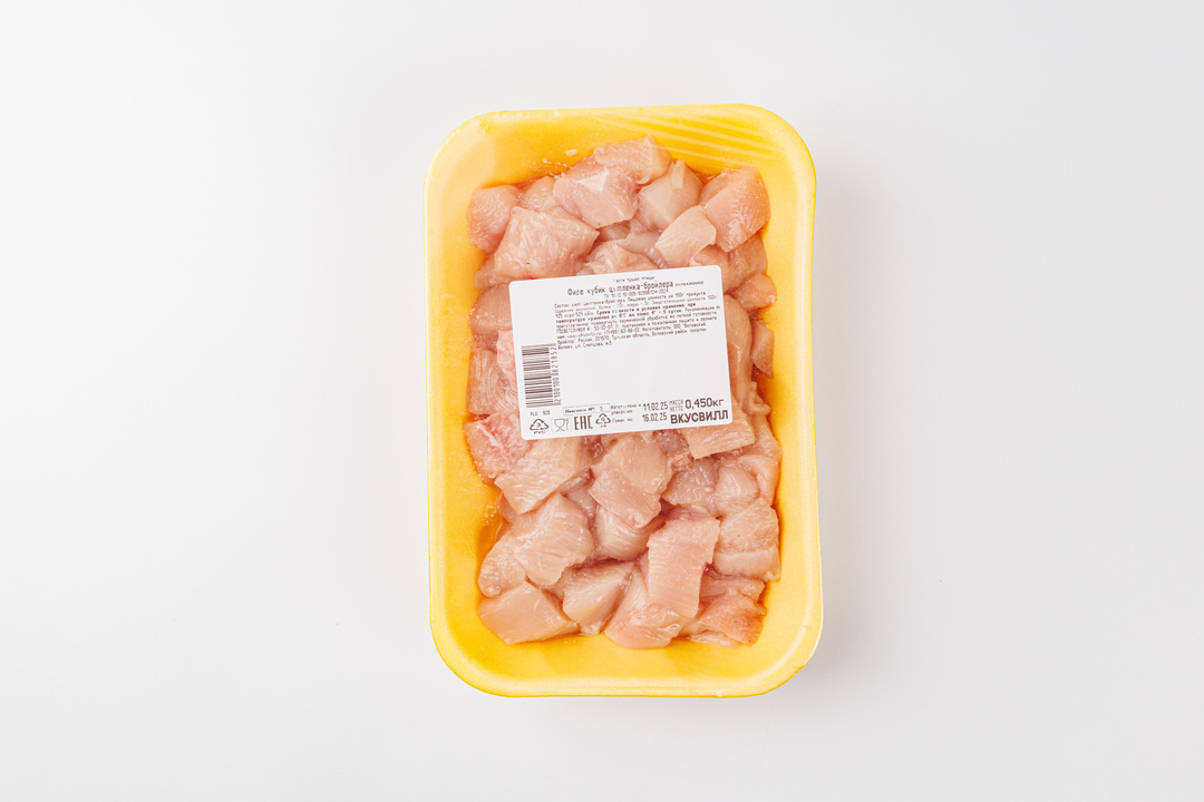 

Филе из куриной грудки кубиком