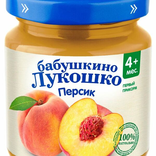 Пюре фруктовое Бабушкино Лукошко Персик 100 г