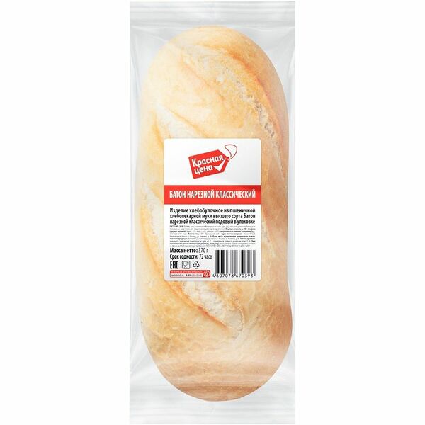 Батон Красная Цена нарезной 370г