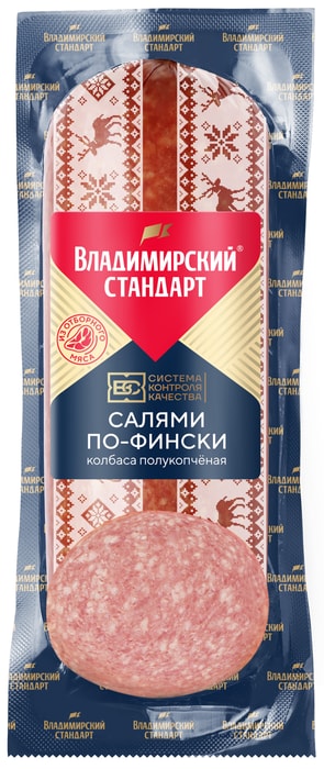 

Колбаса Владимирский Стандарт Салями по-фински полукопченая 350 г