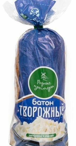 Батон Родные просторы Творожный нарезка 300 г