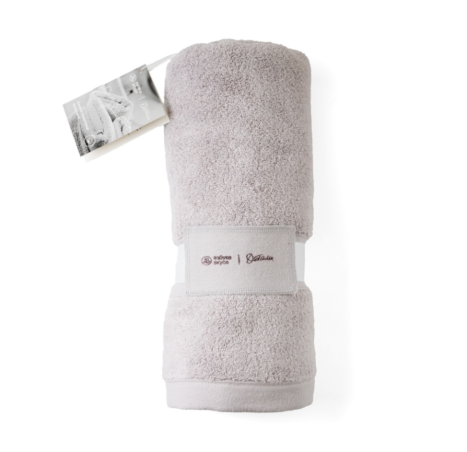 

Полотенце банное Азбука вкуса Детали серое 70х150 см 1 шт