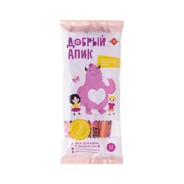 Сосиски Добрый Апик в/с изд колб вар мясн ГАЗ 430г Брестский МК газ