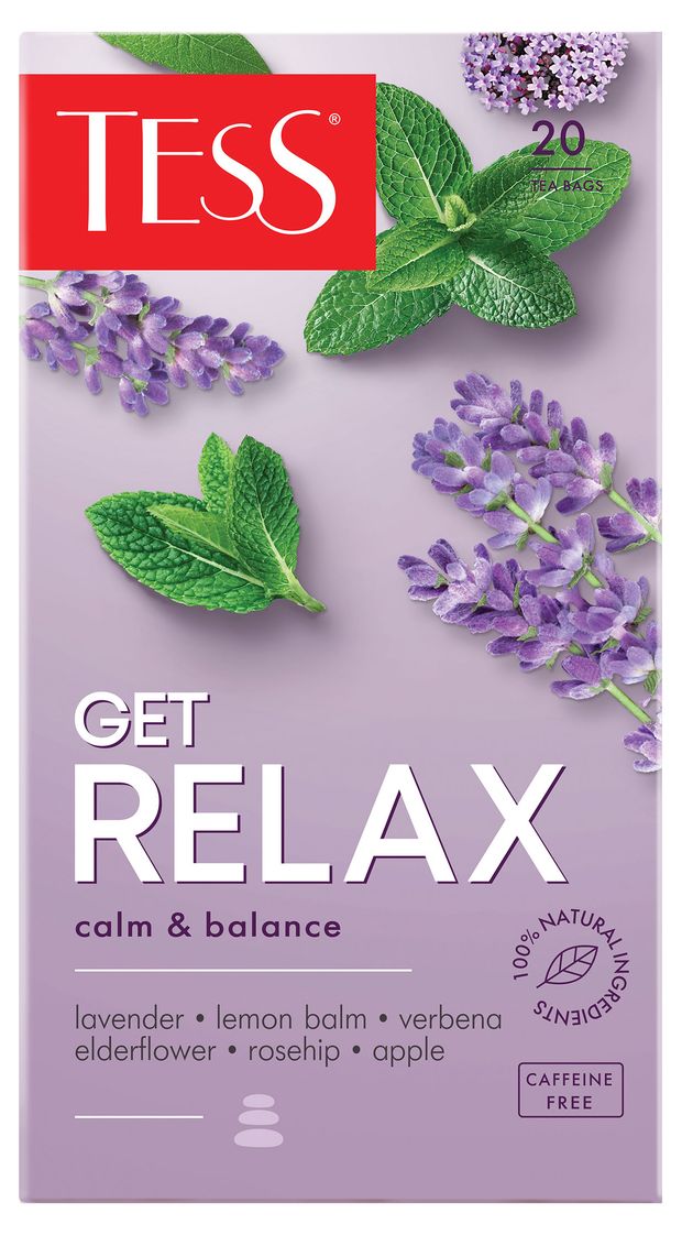 

Чайный напиток Tess Get Relax Calm & Balance в пакетиках 20x1,5 г