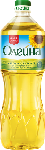 

Масло подсолнечное Олейна рафинированное дезодорированное 1 л