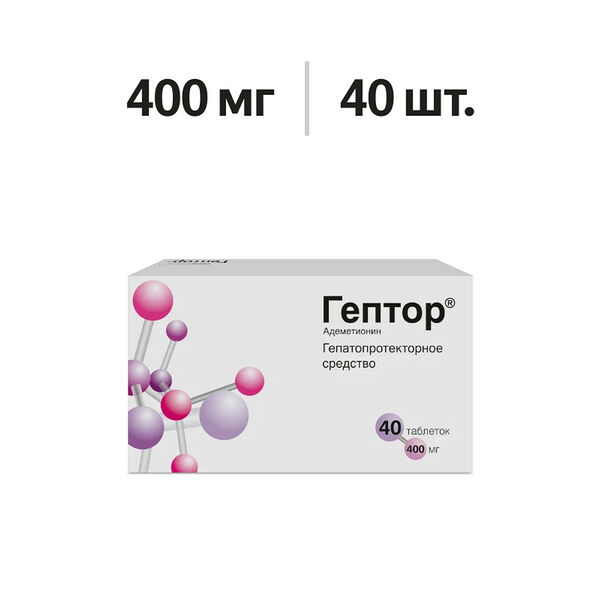 Гептор таблетки 400 мг 40 шт