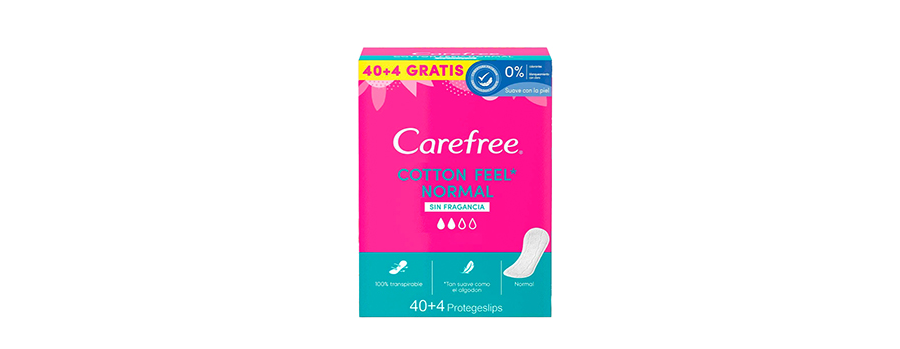 

Прокладки женские Carefree cotton normal 44 шт., Италия