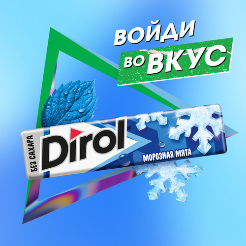 

Жевательная резинка Dirol Морозная мята без сахара с мятным вкусом 13.6 г