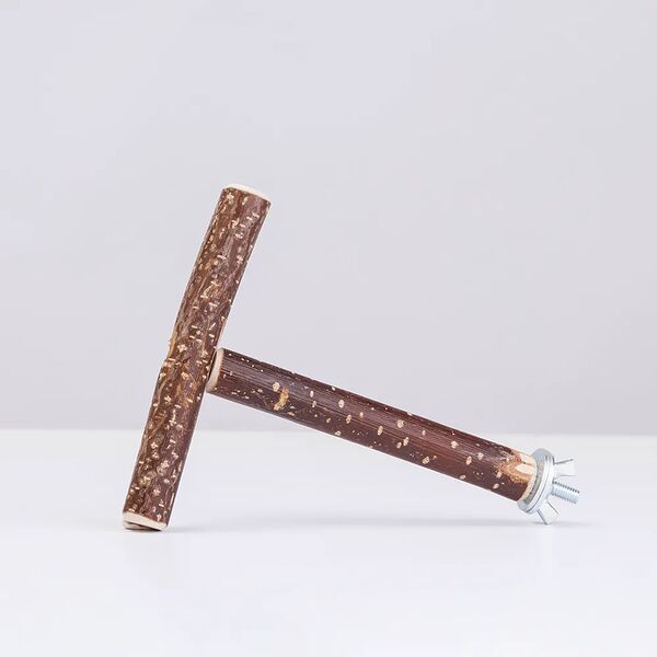 Жердочка-присада Т-образная для птиц, 12х14x2 см