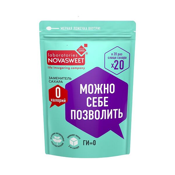 Заменитель сахара 20Х Nowasweet 150г дой-пак