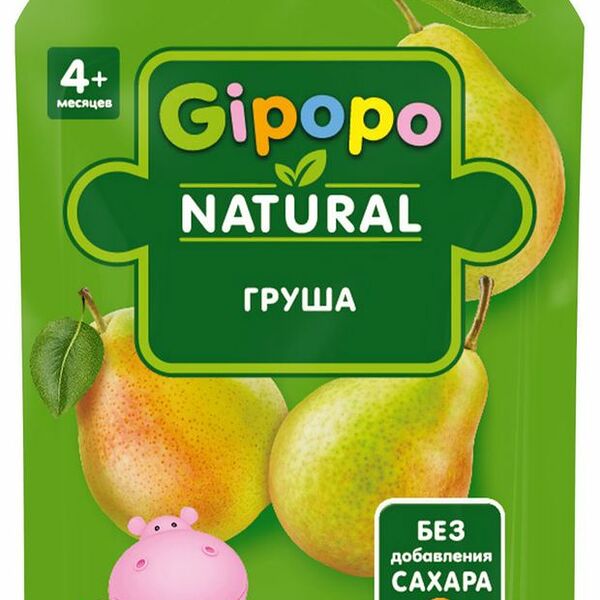 Пюре фруктовое Gipopo из груши с 4 месяцев 90 г