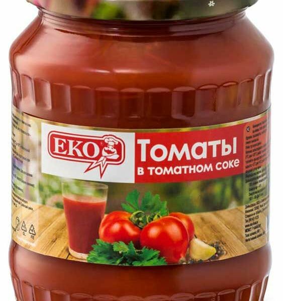 Томаты Еко в томатном соке, 680 г