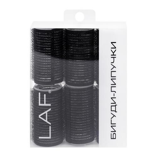 Бигуди-липучки Laf черные 3 см 6 шт.