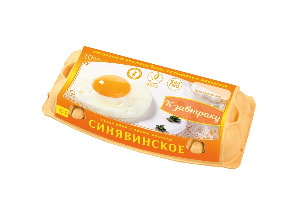

Яйцо куриное Синявинское к завтраку белое С1 10 шт, 630 г