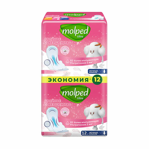 Прокладки, Molped, ночные, 12 шт.