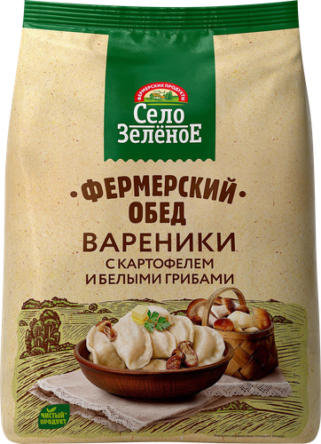 

Вареники Село Зелёное Фермерский обед с картофелем и белыми грибами 700 г