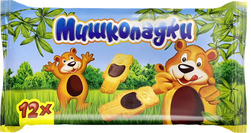 

Печенье песочное Живи Вкусно Мишколадки с шоколадной глазурью в виде мишек 200 г