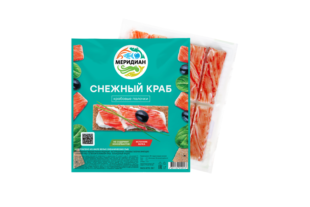 

Крабовые палочки Меридиан Снежный краб 200 г
