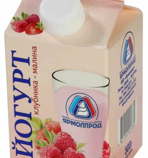 Йогурт питьевой Ярмолпрод Клубника-малина 1.5% 500 г