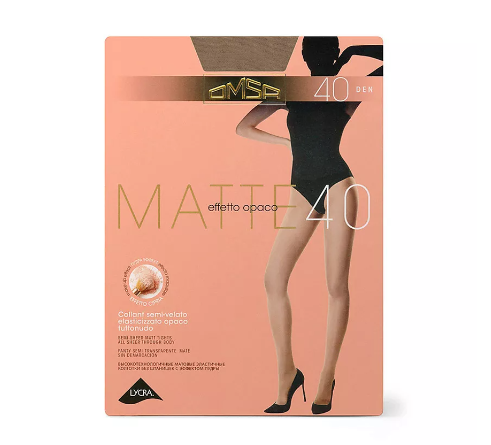 

Колготки женские Omsa Matte 40 den Caramello 5 размер