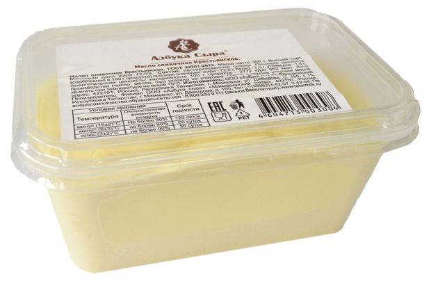 

Масло сливочное Крестьянское 72,5% Азбука Сыра