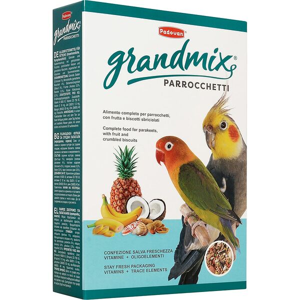 Корм Padovan GrandMix parrocchetti для средних попугаев 850 г