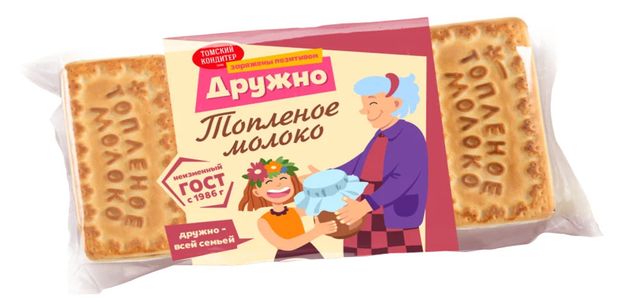 

Печенье Томский кондитер сахарное, топленое молоко 400 г