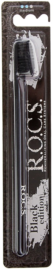 

Зубная щетка R.O.C.S. Black Edition Classic средней жесткости, цвет в ассортименте