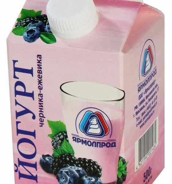 Йогурт Ярмолпрод Черника-ежевика 1,5 % 500 г