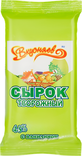 

Сырок творожный Вкусняев с сахаром и ванилином 4.5% 100 г