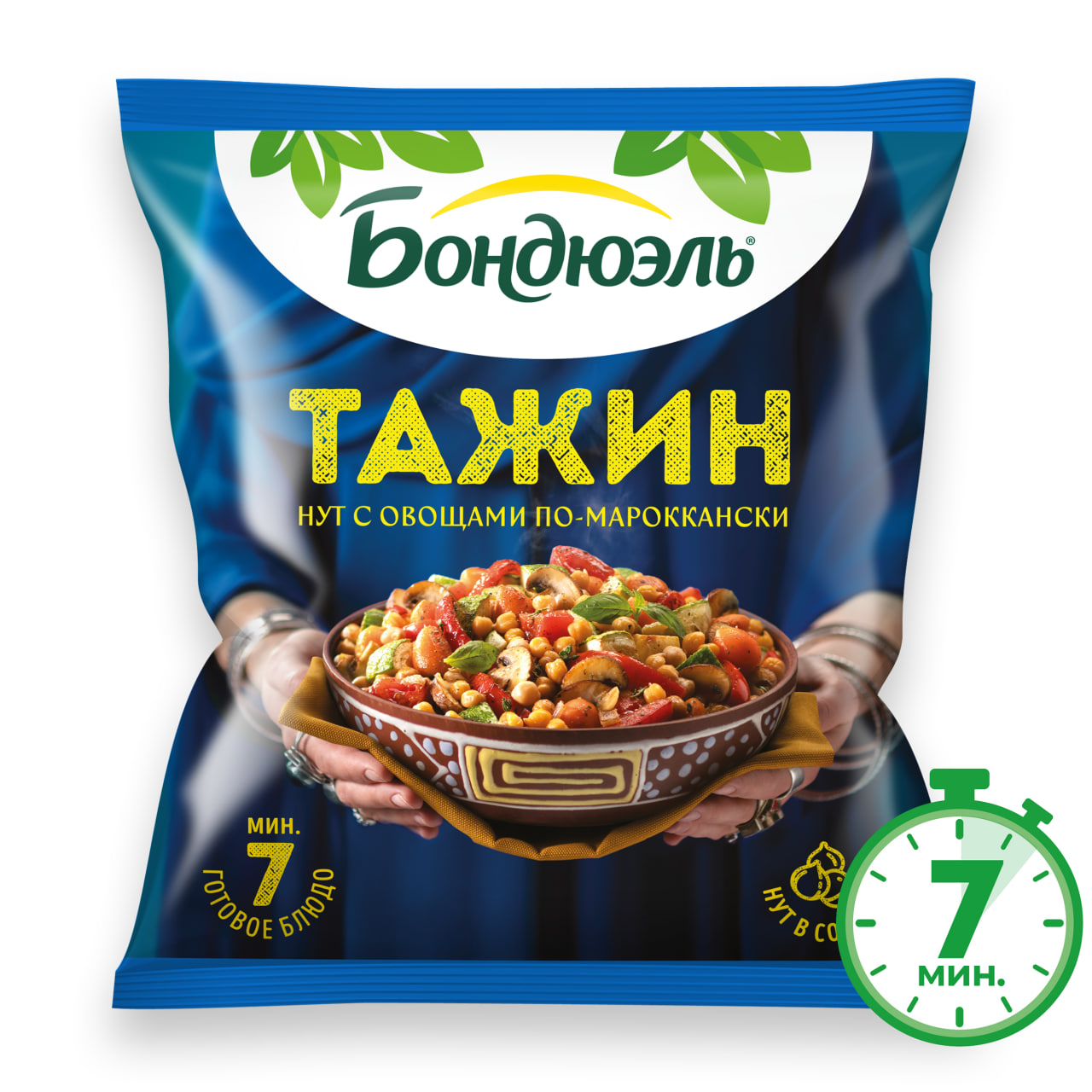 

Овощи Бондюэль Тажин по-маррокански, смесь замороженная, 400 г