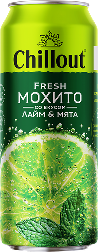 Напиток безалкогольный Chillout Cocktails Fresh Mojito лайм, мята 450 мл