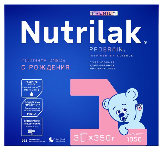 

Смесь молочная Nutrilak Premium + 1 с 0 до 6 месяцев 1050 г