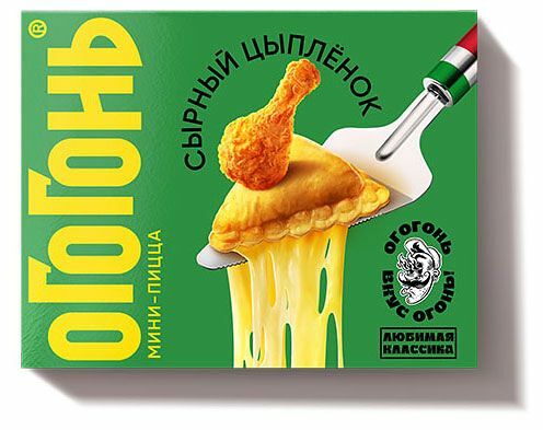 Мини-пицца Огогонь Сырный цыпленок замороженная 250 г