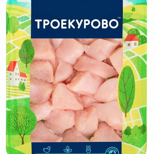Филе Троекурово грудки цыпленка-бройлера для салата охлажденное 500г