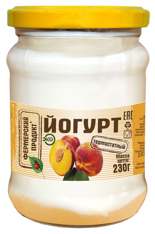 

Йогурт Фермерский продукт персиковый термостатный 1.5% 230 г