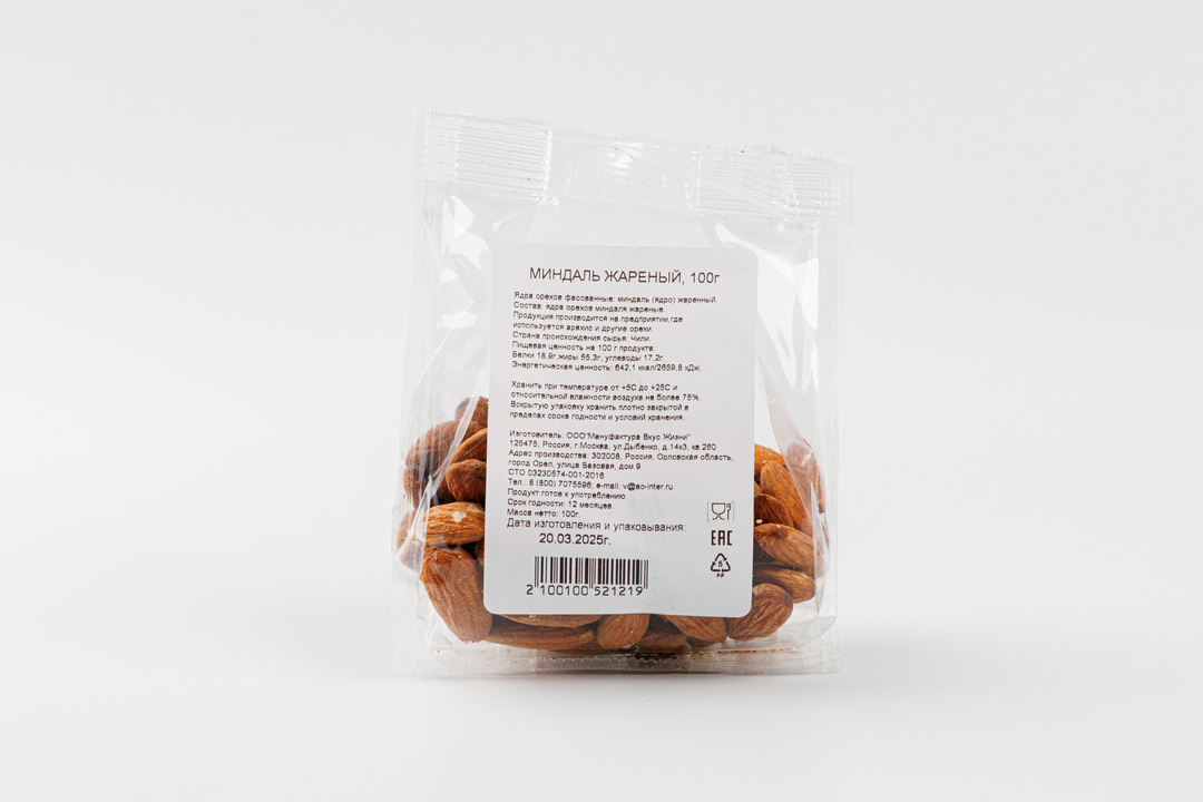 

Миндаль жареный, 100 г