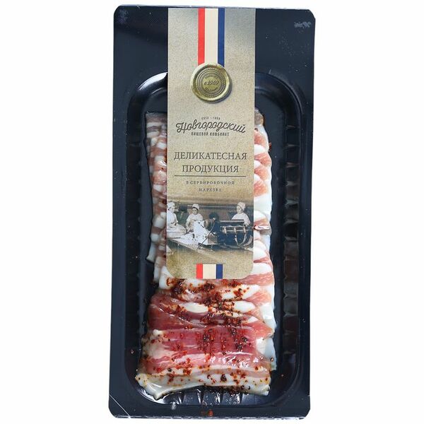 Сало Новгородский пищевой комбинат Огонек из шпика свиного соленое 100 г