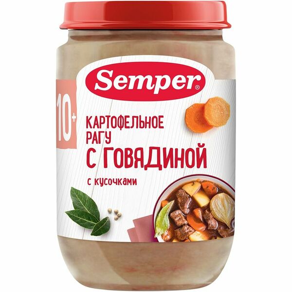 Пюре Semper Картофельное рагу с говядиной 190 г